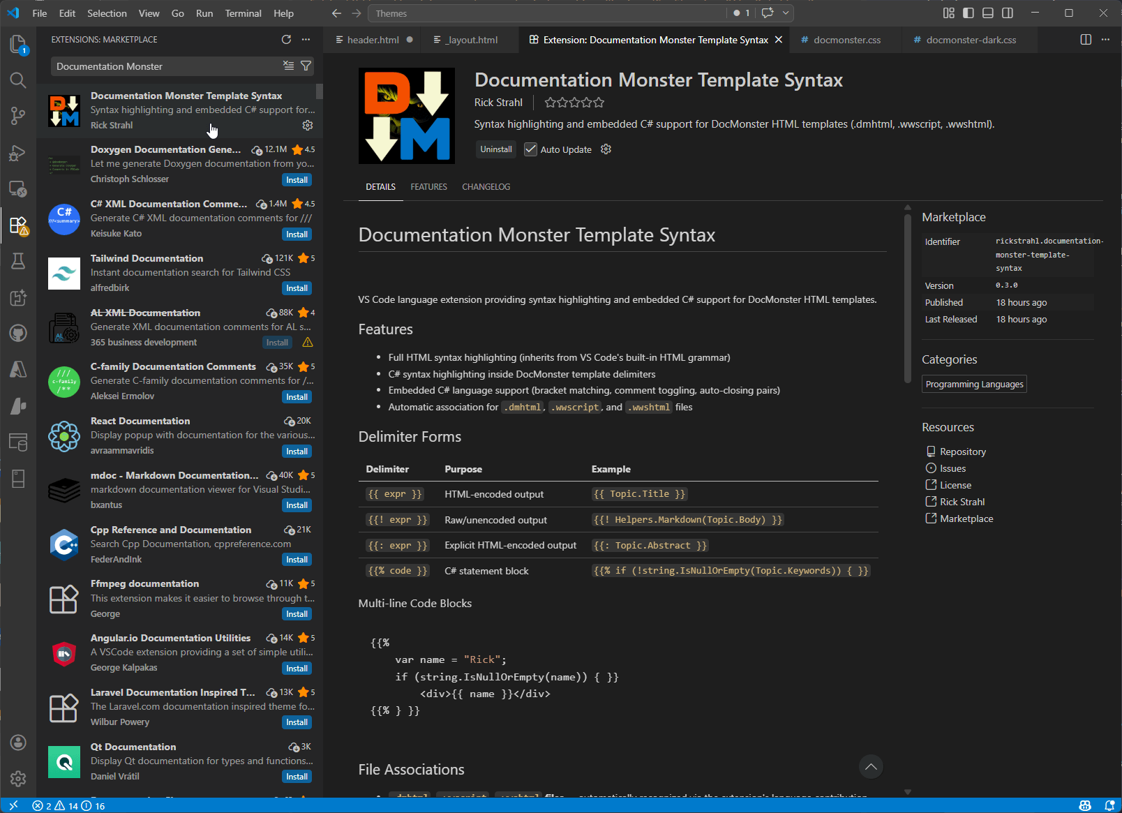 V S Code Syntax Extension In Vs Code