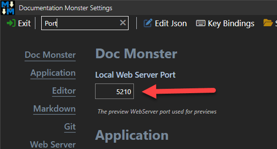 Local Web Server Port Configuration